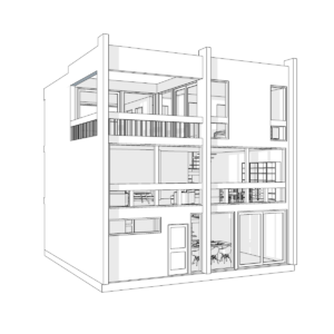 residential study concept - monochromatic