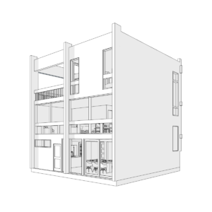 residential study concept - monochromatic